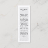 Book Launch Author Promotional Mini Bladwijzer Kaa Mini Visitekaartje (Achterkant)