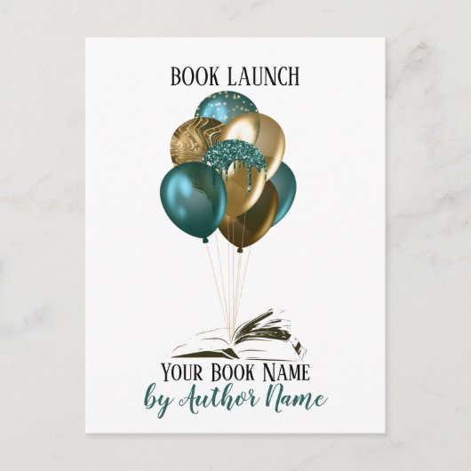 Book Launch Party Invitation Briefkaart (Voorkant)