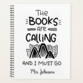 Book Lover, Bookworm Inspirational Quote Planner (Devant)