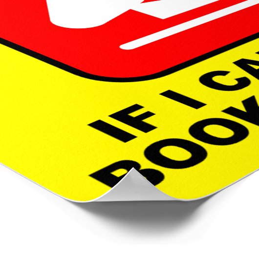 Book Lover Bookworm Warning Funny Poster Sign (Coin)