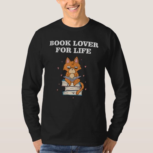 Book Lover for Life_1 T-shirt (Voorkant)