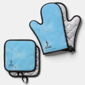 Book Lover Kitchen Oven Mitt Ovenwant & Pannenlap Set (Voorkant / Achterkant)