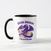 Book Lover Mug | Book Dragon I Hoard Books Coffee  (Gauche)