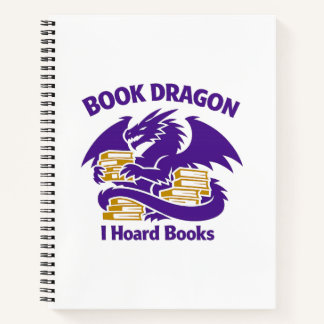 Book Lover Notebook | Book Dragon I Hoard Books Jo Notitieboek