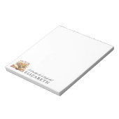 book lover notepad personalized watercolor book notitieblok (Gedraaid)