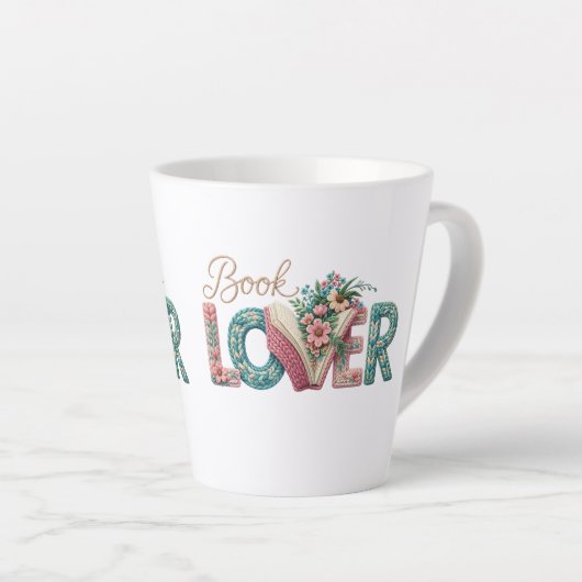 Book Lover Pastel Latte Mug (Angle droit)