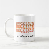 Book Lover Personal Name Coffee Mok (Links)