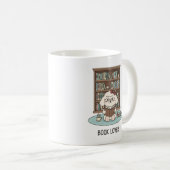 Book Lover Poodle Puppy Pastel Reading Mug Design (Devant droit)