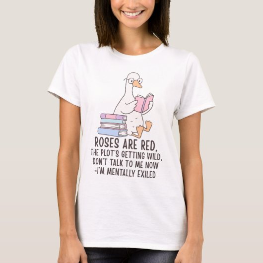 Book Lover Reading Goose T-shirt (Voorkant)
