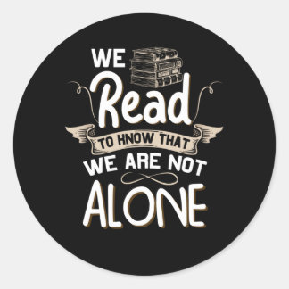 Book Lover_ We lezen: we zijn niet alleen Ronde Sticker