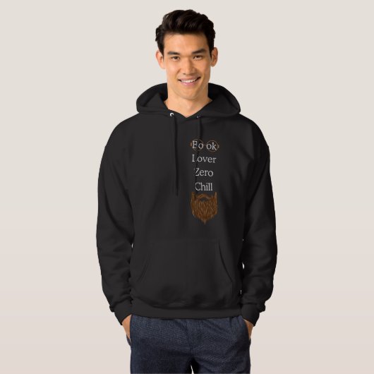 Book Lover Zero Chill Funny Reading Quote Hoodie (Voorkant volledig)