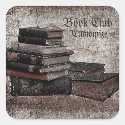 Book Lovers  Book Club Vierkante Sticker (Voorkant)
