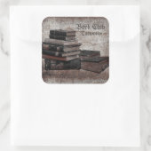 Book Lovers  Book Club Vierkante Sticker (Tas)