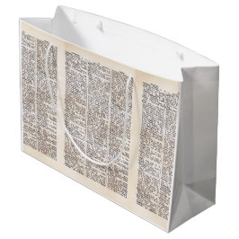 Book Lover's Dictionary Page Gift Bag Groot Cadeauzakje