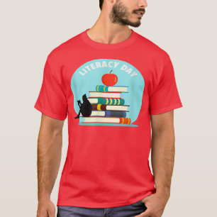 Book Lovers Happy International Literacy Day Graph T-shirt