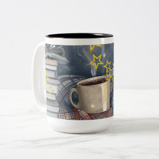 Book lovers mug/reader/college/school/teacher/ tweekleurige koffiemok