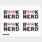 Book Nerd Rechthoekige Sticker (Vel)