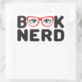 Book Nerd Rechthoekige Sticker (Tas)