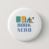 Book Nerd Ronde Button 5,7 Cm (Voorkant)