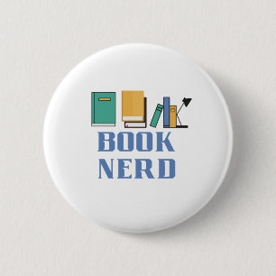 Book Nerd Ronde Button 5,7 Cm