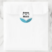 Book Nerd Ronde Sticker (Tas)