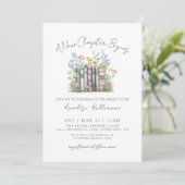Book New Chapter Floral Bridal Shower Invitation (Debout devant)
