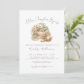Book New Chapter Floral Bridal Shower Invitation (Debout devant)