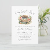 Book New Chapter Floral Bridal Shower Invitation (Debout devant)