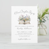 Book New Chapter Wildflower Baby Shower Kaart (Staand voorkant)