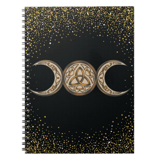 Book of Shadows Celtic Triple Moon/Triple Goddess Notitieboek (Voorkant)