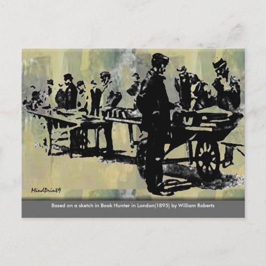 Book Peddler op het wiel Briefkaart (Voorkant)