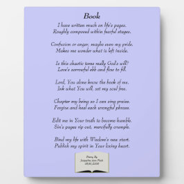 Book Poetry Plaque Fotoplaat