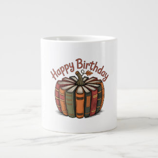 Book Pumpkin Happy Birthday Extra Grote Beker
