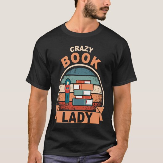 book reading bookworm library books librarian t-shirt (Voorkant)