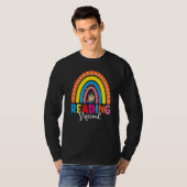 Book Reading Lover Bookish Bookworm Rainbow Readin T-shirt (Voorkant volledig)
