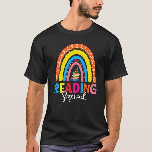 Book Reading Lover Bookish Bookworm Rainbow Readin T-shirt (Voorkant)