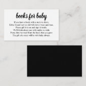 Book Request for Baby Shower Enclosure SImple Card Informatiekaartje (Voorkant / Achterkant)