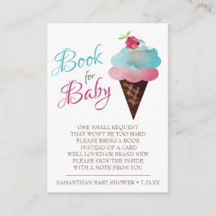 Book Request Girl Baby shower Petite Card Informatiekaartje