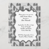 Book Shelf Design Bar Mitzvah Kaart (Voorkant / Achterkant)
