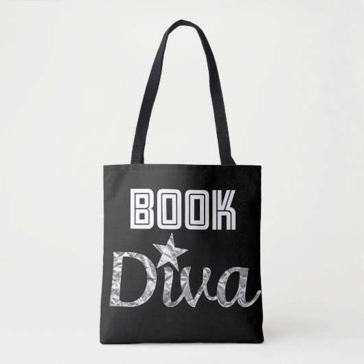 Book Silver Diva Canvas tas (Voorkant)