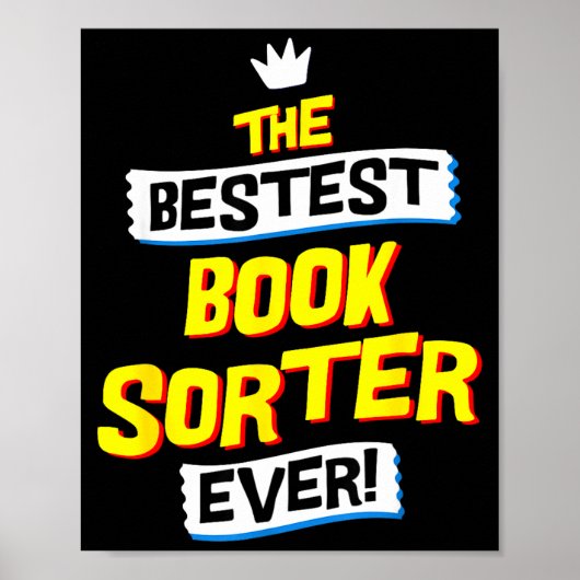 Book Sorter, Funny Job Occupation  Poster (Voorkant)