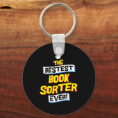Book Sorter, Funny Job Occupation Sleutelhanger (Voorkant)