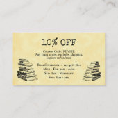 Book Store Custom Customer Discount Kaart Visitekaartje (Achterkant)
