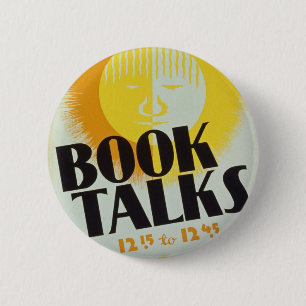 "Book Talks"-badge Ronde Button 5,7 Cm
