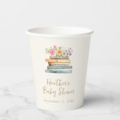 Book Theme Baby Shower Paper Cups Papieren Bekers (Voorkant)