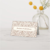 Book Theme Floral Brown Bridal Shower (Achterkant)