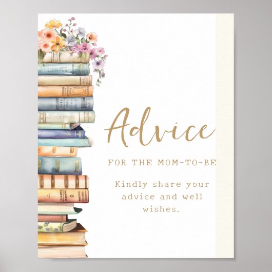 Book Themed Advice Poster (Devant)