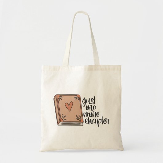 Book Tote Bag, Geschenkidee, Just one more chapter Bag (Voorkant)