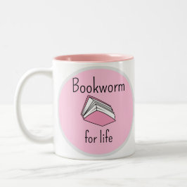 Book Worm Book Lovers Tweekleurige Koffiemok