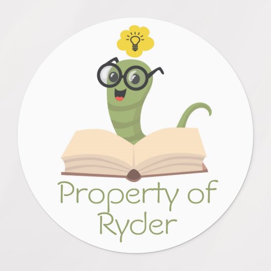 Book Worms Labels (Design 2)